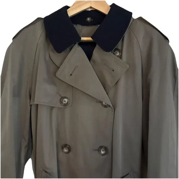 RALPH LAUREN Chaps Trench Coat Mens Sz 38S Double Breasted Removable Wool Lining - Picture 2 of 16